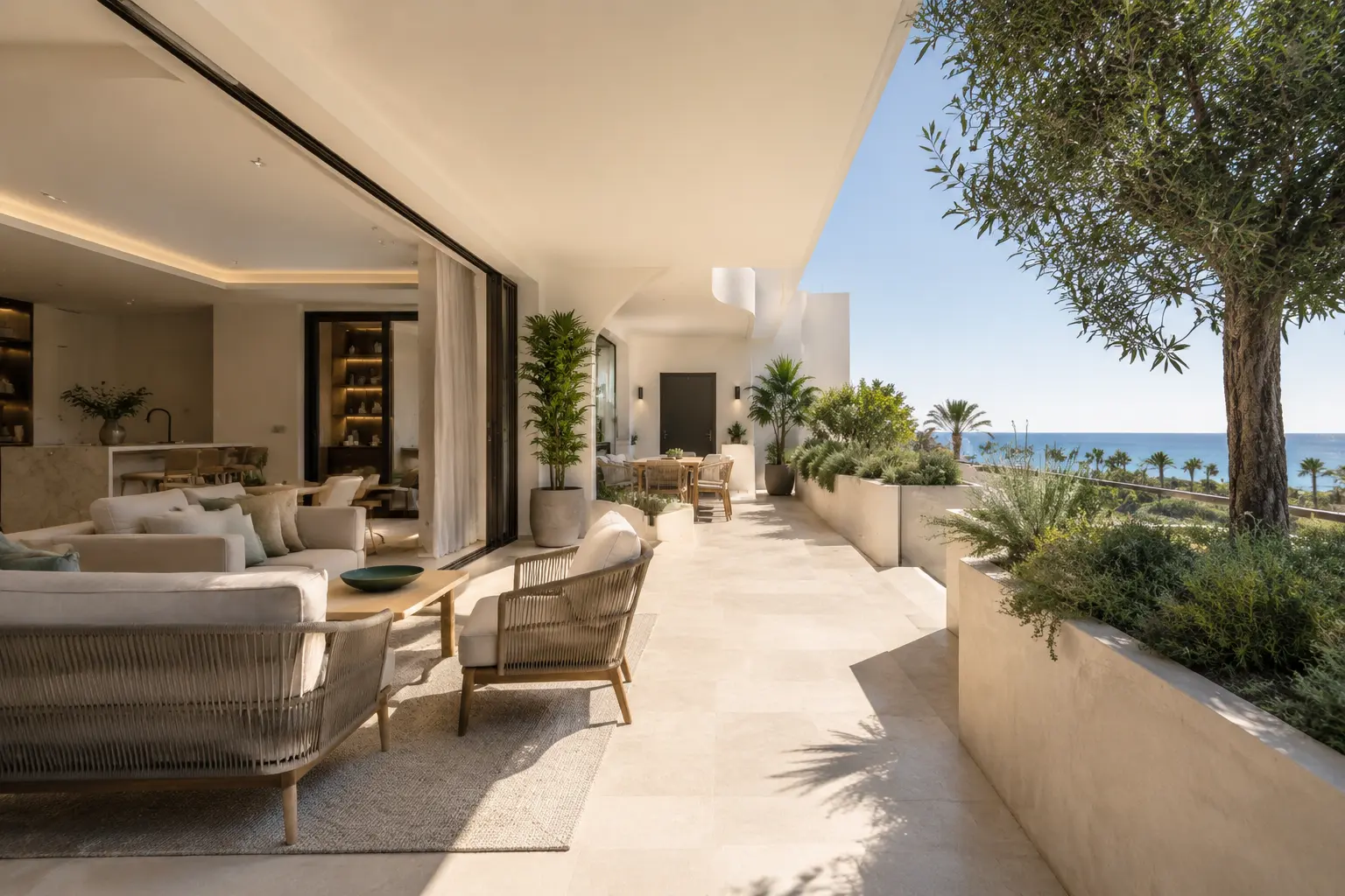 Golden Mile apartment with a wide terrace